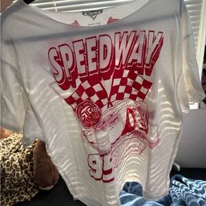 Cars Red and White Speedway Tee